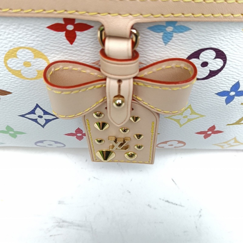LOUIS VUITTON LVxTMLINEUP村上隆聯名款白三彩PVC金扣晶片-4