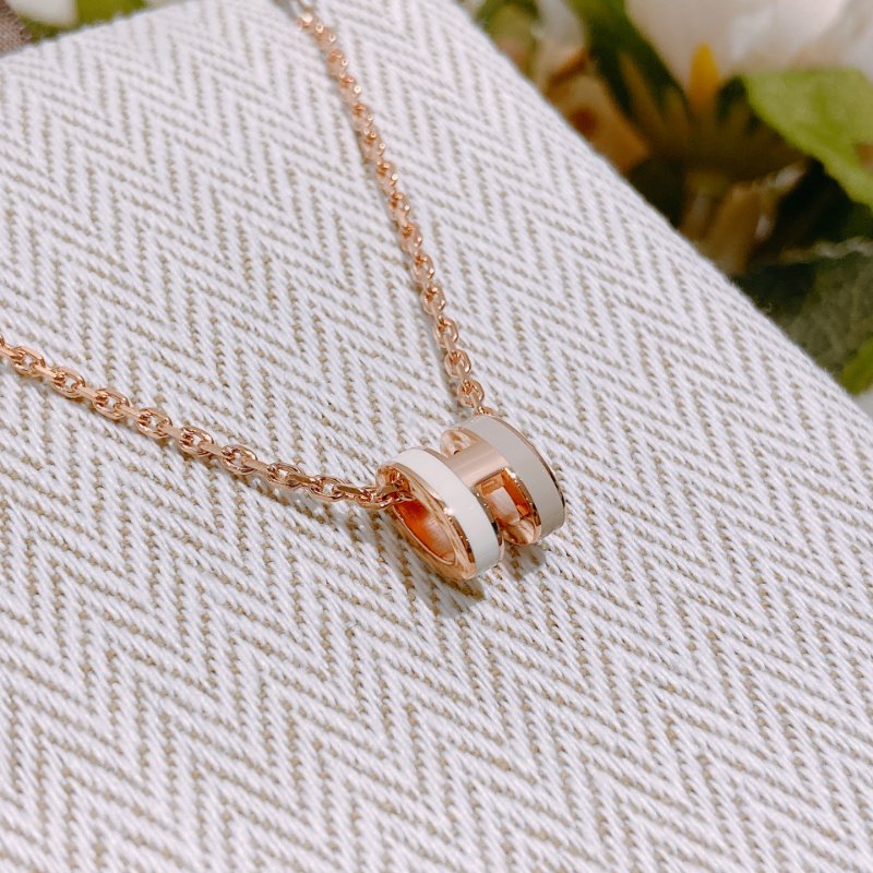 TW4744 Hermes 愛馬仕 迷你Pop H 奶茶色拼白色 頸鏈Mini Pop H Earrings Marron Glacé / Blanc x RGHW-3