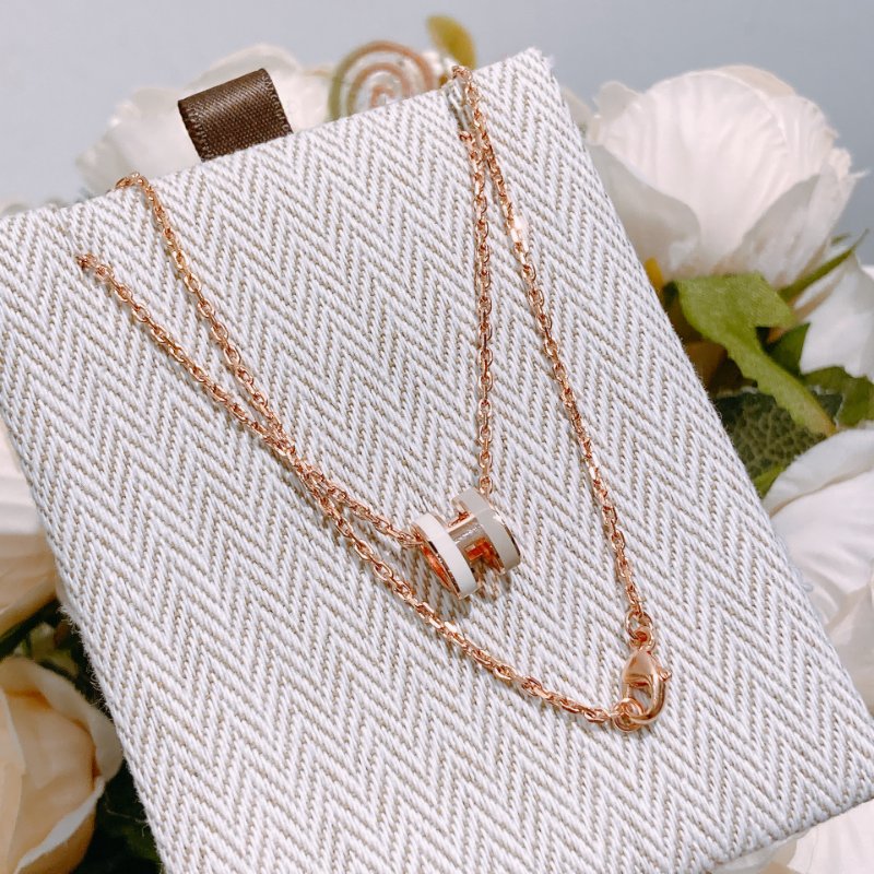 TW4744 Hermes 愛馬仕 迷你Pop H 奶茶色拼白色 頸鏈Mini Pop H Earrings Marron Glacé / Blanc x RGHW-4