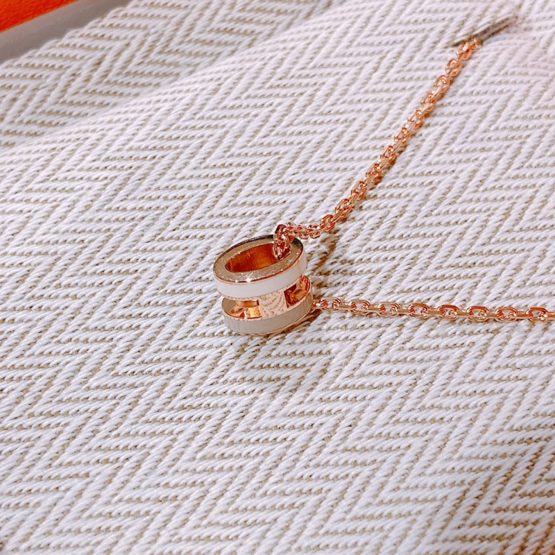 TW4744 Hermes 愛馬仕 迷你Pop H 奶茶色拼白色 頸鏈Mini Pop H Earrings Marron Glacé / Blanc x RGHW-11