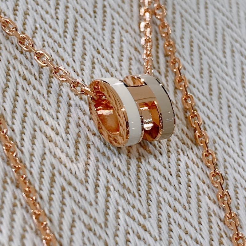 TW4744 Hermes 愛馬仕 迷你Pop H 奶茶色拼白色 頸鏈Mini Pop H Earrings Marron Glacé / Blanc x RGHW-16