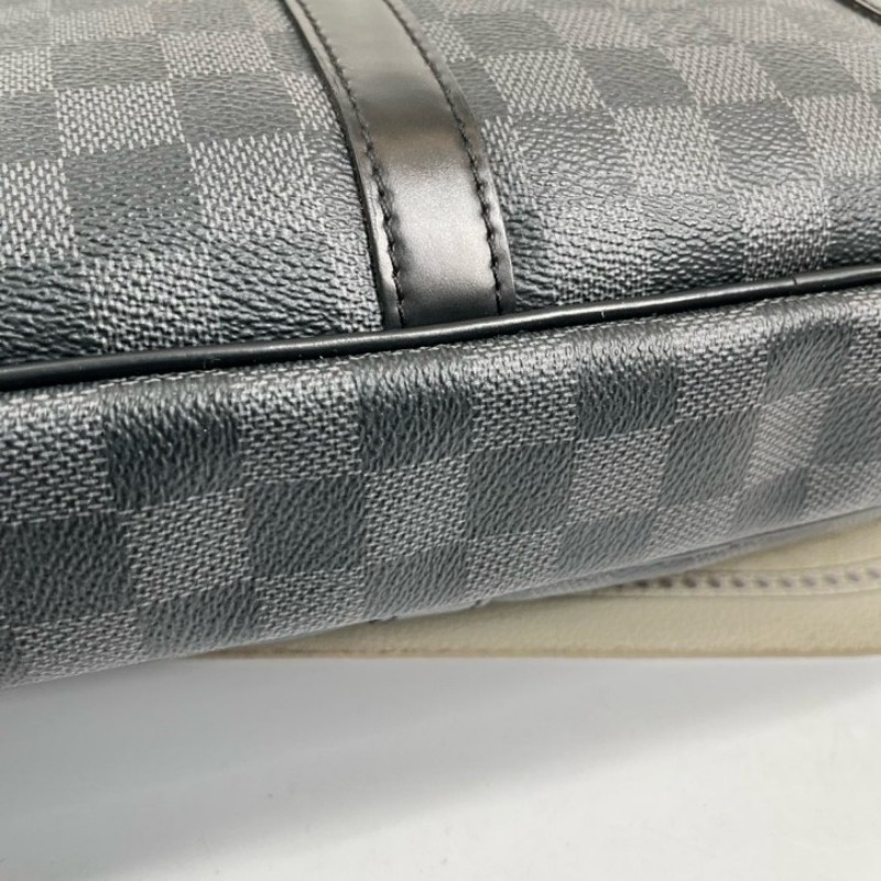 LV路易威登 男士黑棋盤格公文包 可裝筆記本電腦 出差通勤適用-8