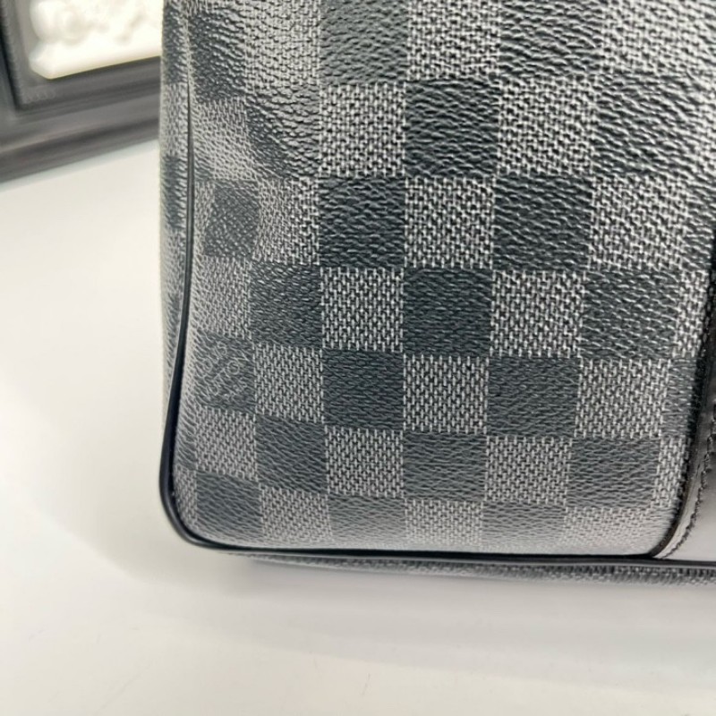 LV路易威登 男士黑棋盤格公文包 可裝筆記本電腦 出差通勤適用-14