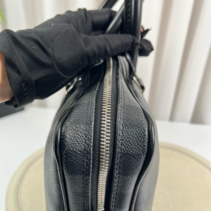 LV路易威登 男士黑棋盤格公文包 可裝筆記本電腦 出差通勤適用-23