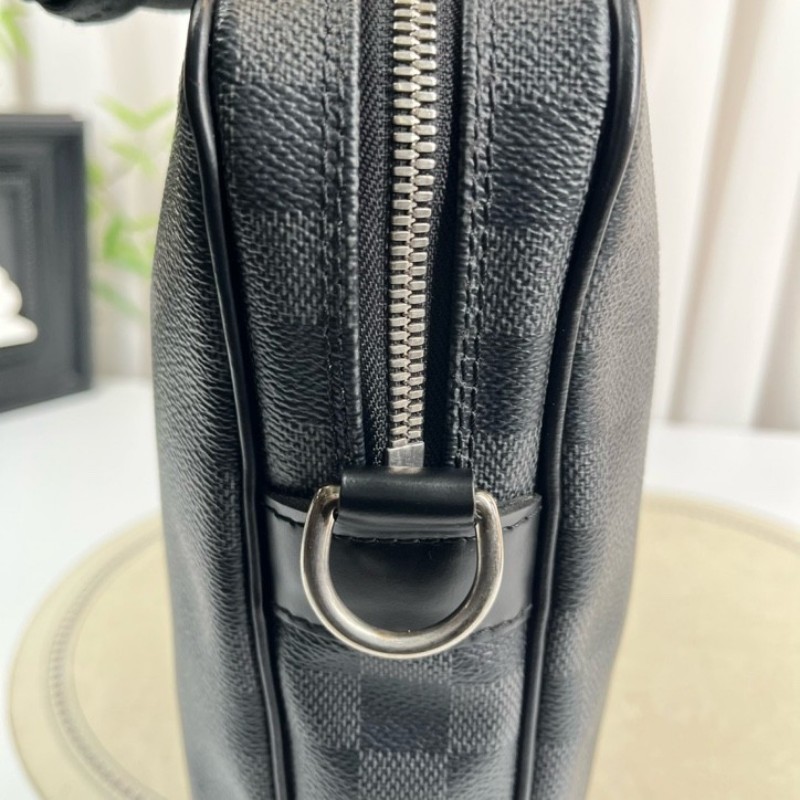 LV路易威登 男士黑棋盤格公文包 可裝筆記本電腦 出差通勤適用-24