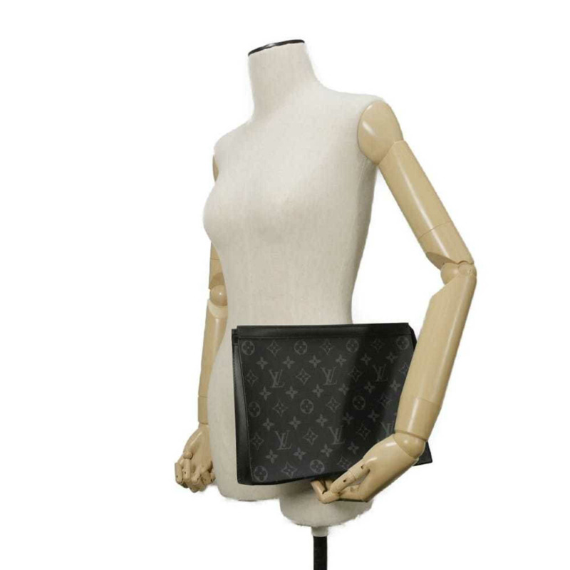 路易威登 Voyage MM 手拿包，Current Second RFID IC Monogram Eclipse Noir M61692，男士-3