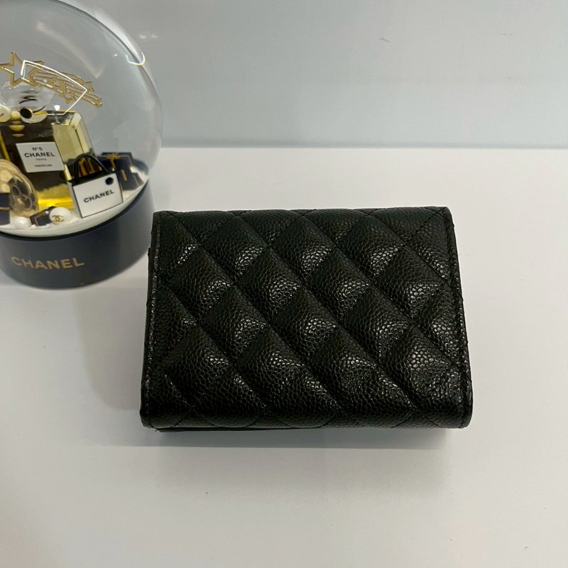 Chanel Boy 三摺短夾 黑銀-1