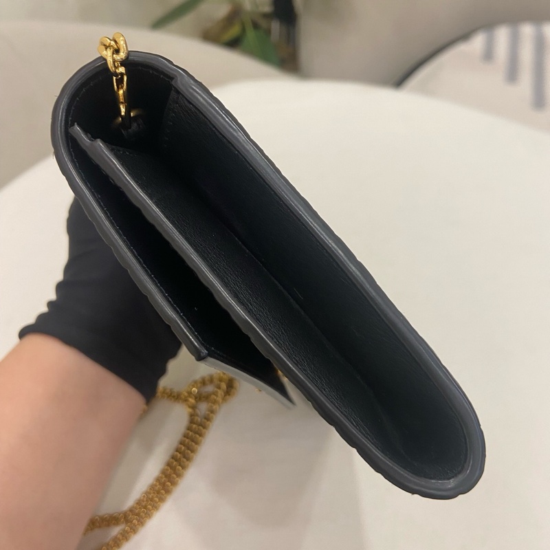99新 YSL 聖羅蘭黑金woc信封包-3