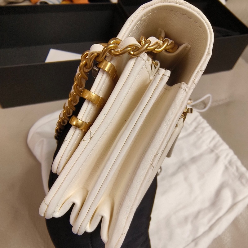 香奈兒CHANEL徽章WOC單肩斜挎包  31 開 尺寸19*11*5-3