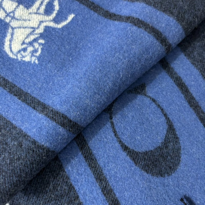 Coach 藍色馬車羊毛圍巾 CM104-2