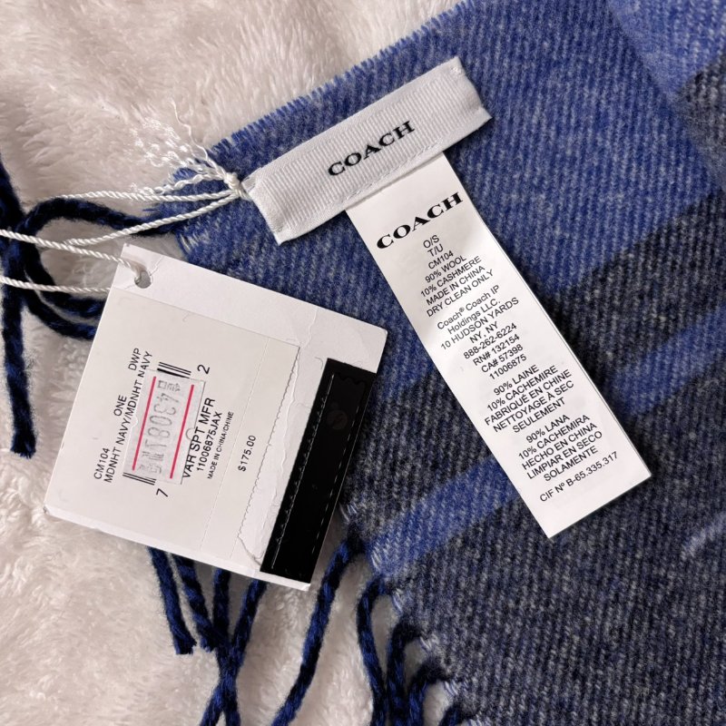 Coach 藍色馬車羊毛圍巾 CM104-3