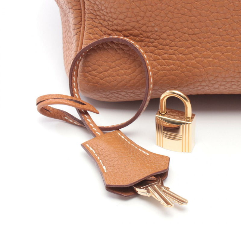 愛馬仕 Birkin 35 手提包 027634CC Clemence 皮革 棕色 金色 二手 女士 J GHW-5