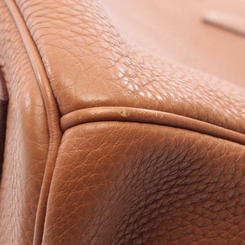 愛馬仕 Birkin 35 手提包 027634CC Clemence 皮革 棕色 金色 二手 女士 J GHW-9