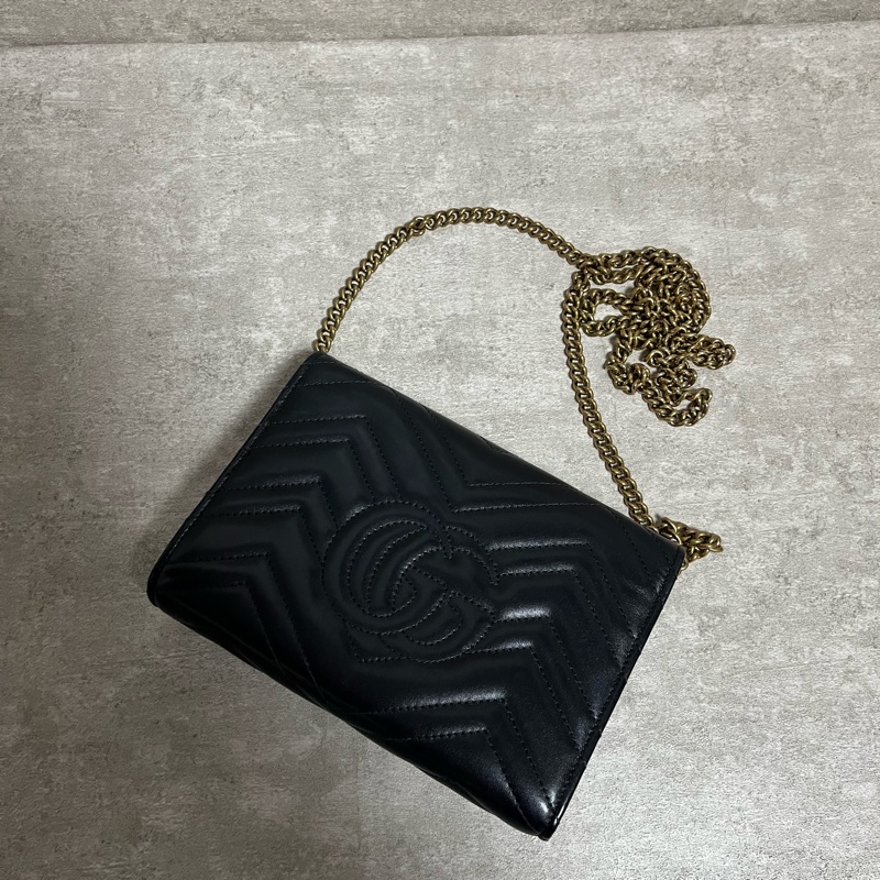 正品 Gucci marmont翻蓋鏈條包-1