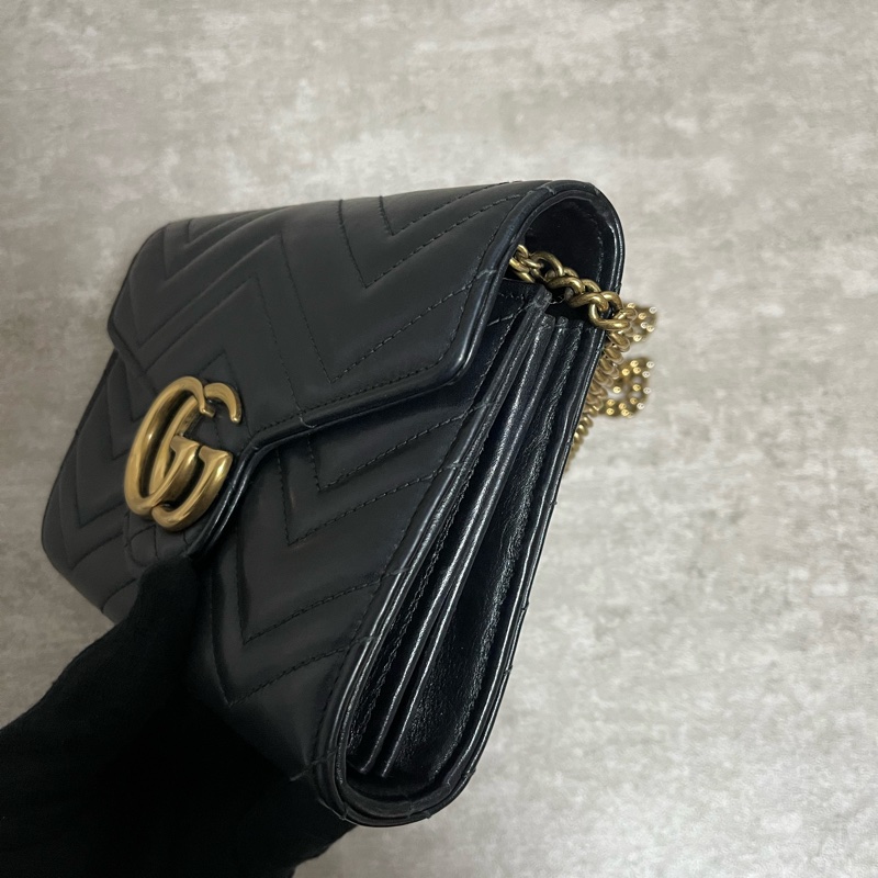 正品 Gucci marmont翻蓋鏈條包-2