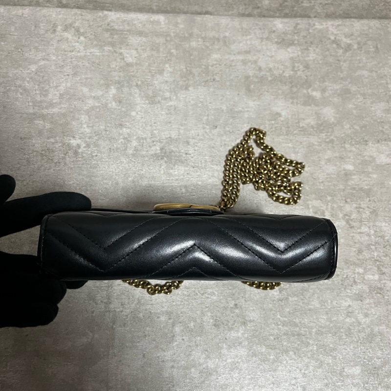 正品 Gucci marmont翻蓋鏈條包-4