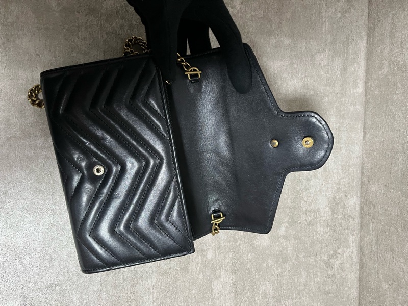 正品 Gucci marmont翻蓋鏈條包-8