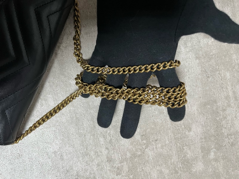 正品 Gucci marmont翻蓋鏈條包-11
