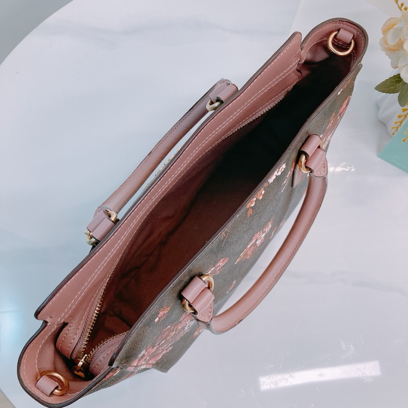 MS0585 COACH 花花花紋兩用肩帶包包LEAH TOTE FLOWER PRINT CANVAS-20