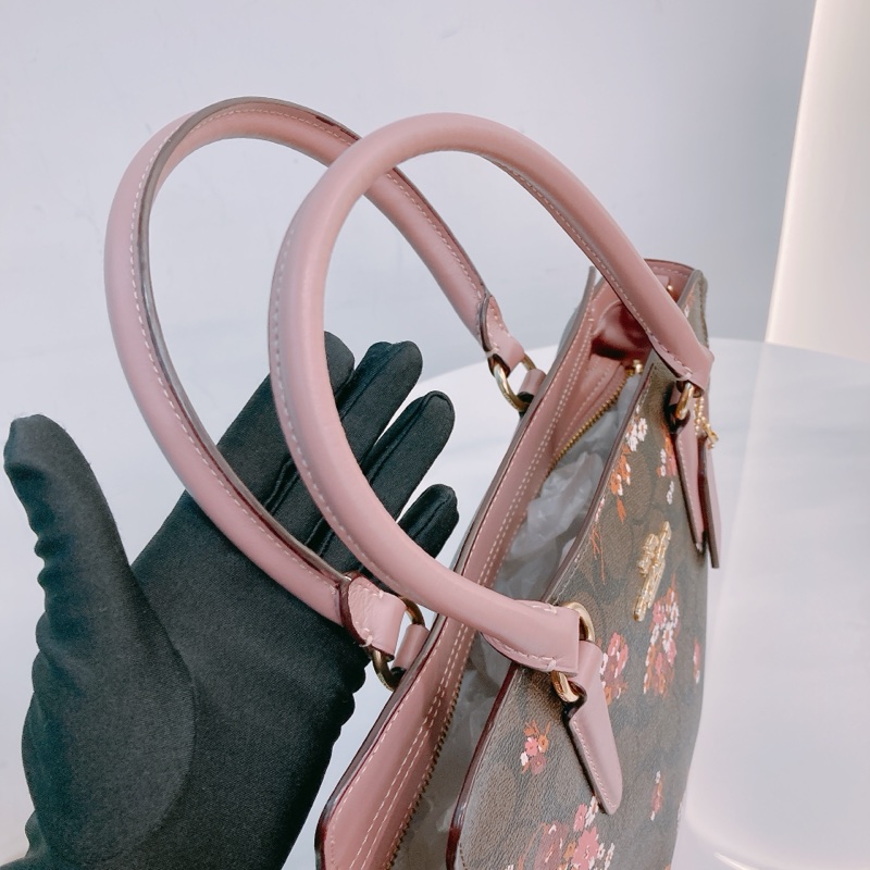 MS0585 COACH 花花花紋兩用肩帶包包LEAH TOTE FLOWER PRINT CANVAS-23