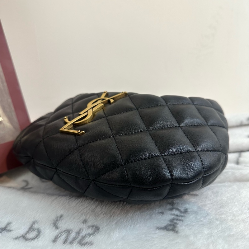 【全新🆕】YSL SAINT LAURENT  Icarino BABY 絎縫設計 古銅色飾件 羊皮 手提包 小號 small黑色 black-3