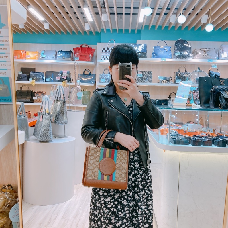 MS0586 COACH 經典兩用包包DEMPSEY TOTE 22CM WITH PATCH CANVAS-1