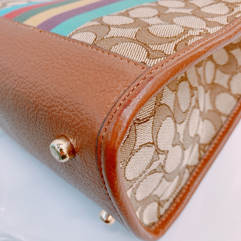 MS0586 COACH 經典兩用包包DEMPSEY TOTE 22CM WITH PATCH CANVAS-9