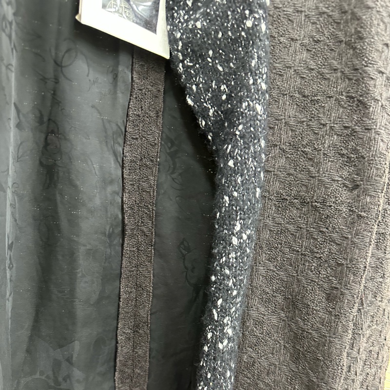 Chanel香奈兒 黑白雪花針織領編織外套38碼-4