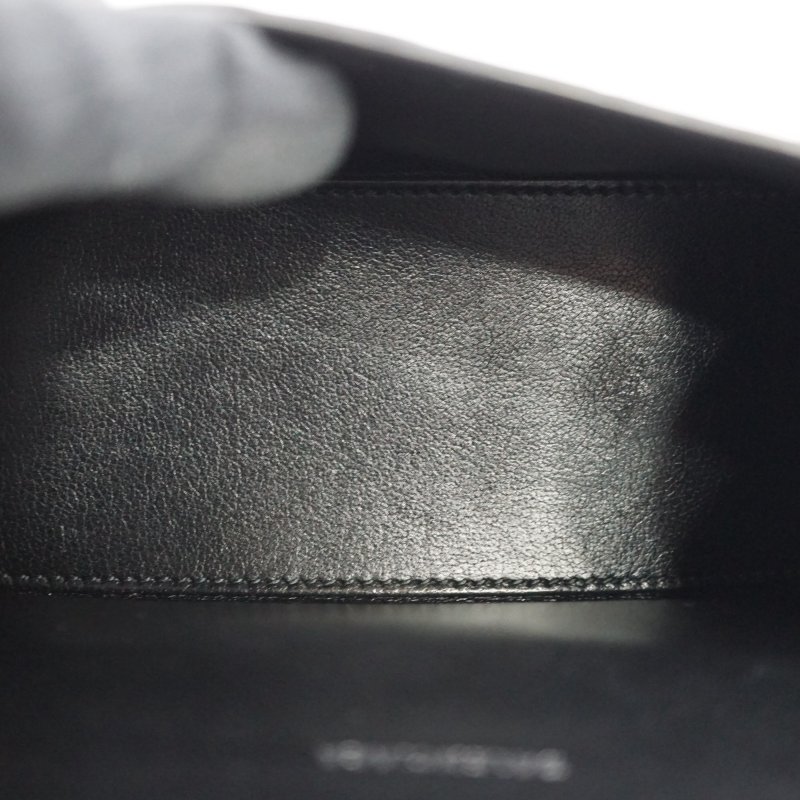 BALENCIAGA 巴黎世家 Hourglass XS 黑色啞光鱷魚壓紋迷你沙漏包 手提包 斜背包-11