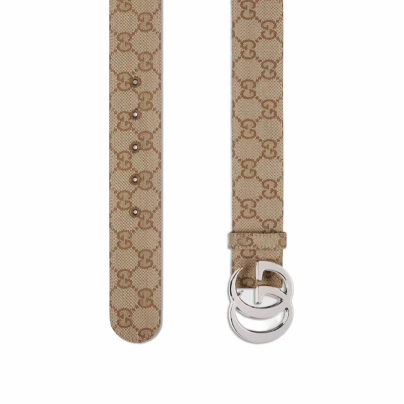 Gucci 男女同款 Flat Marmont 可調節腰帶65 70 75 80 85 90 95 100 105 110 115 120碼3.81cm-2