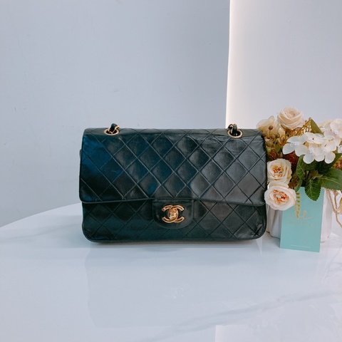 MS0590 CHANEL 香奈兒復古中號翻蓋式鍊帶包包VINTAGE CLASSIC FLAP MEDIUM 25CM LAMBSKIN