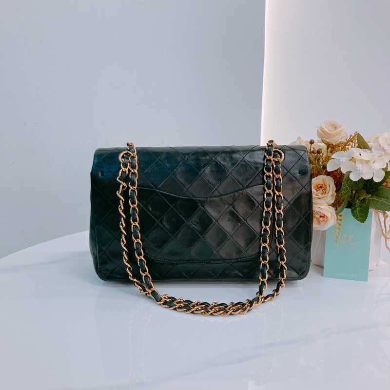 MS0590 CHANEL 香奈兒復古中號翻蓋式鍊帶包包VINTAGE CLASSIC FLAP MEDIUM 25CM LAMBSKIN-2