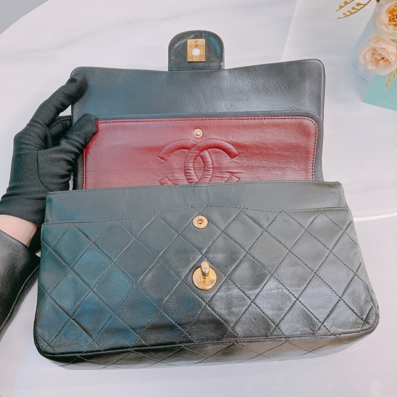 MS0590 CHANEL 香奈兒復古中號翻蓋式鍊帶包包VINTAGE CLASSIC FLAP MEDIUM 25CM LAMBSKIN-24