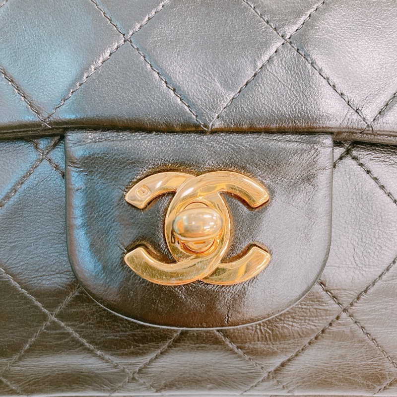 MS0590 CHANEL 香奈兒復古中號翻蓋式鍊帶包包VINTAGE CLASSIC FLAP MEDIUM 25CM LAMBSKIN-26