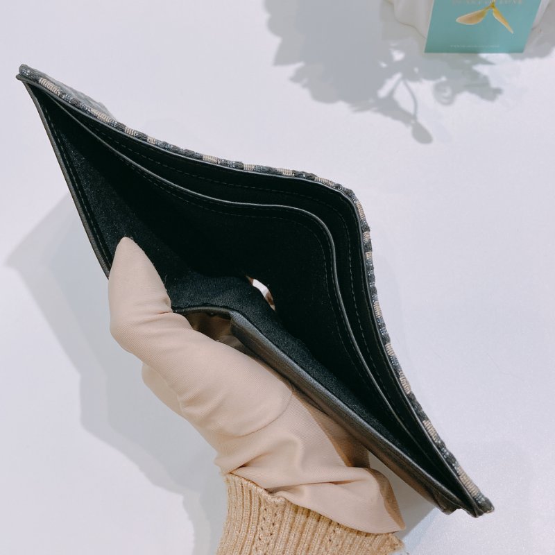 TW4747 Dior 迪奧 男裝緹花短銀包  Bifold Wallet Oblique Blue-10