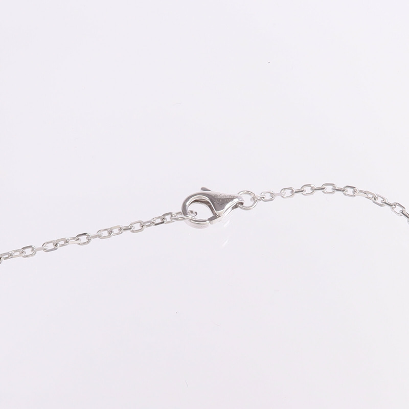 CARTIER 18K白金Love Necklace Paved Diamond項鍊-4