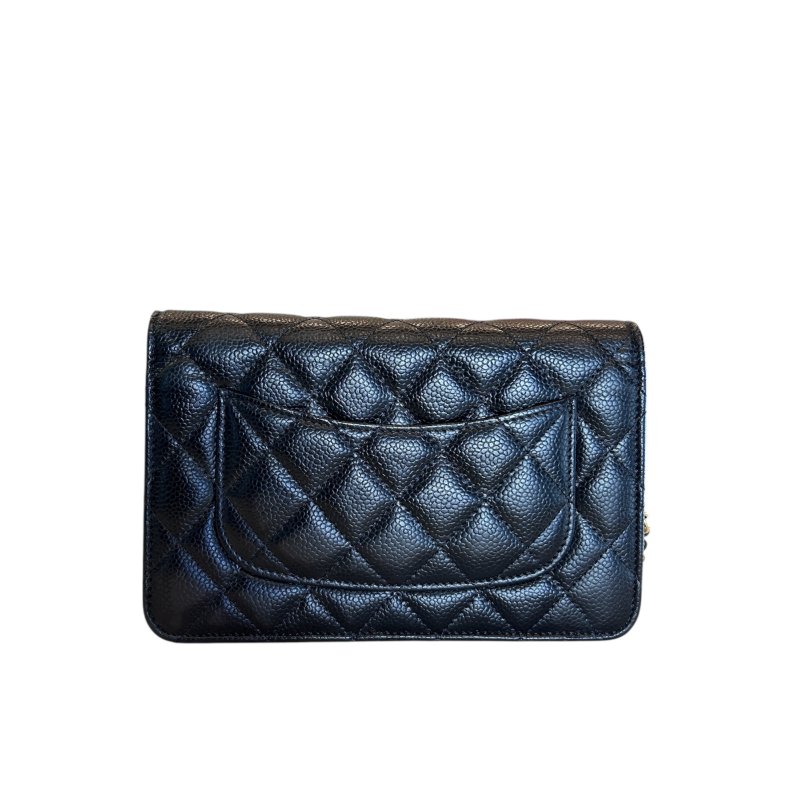 CHANEL黑金荔枝皮WOC鏈包-1