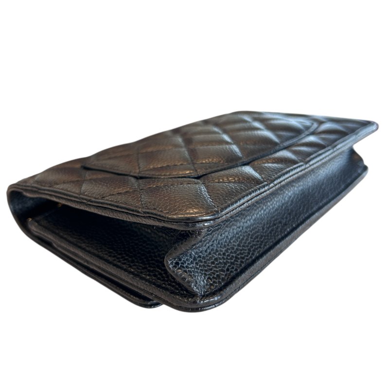 CHANEL黑金荔枝皮WOC鏈包-4