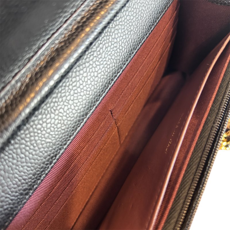 CHANEL黑金荔枝皮WOC鏈包-9