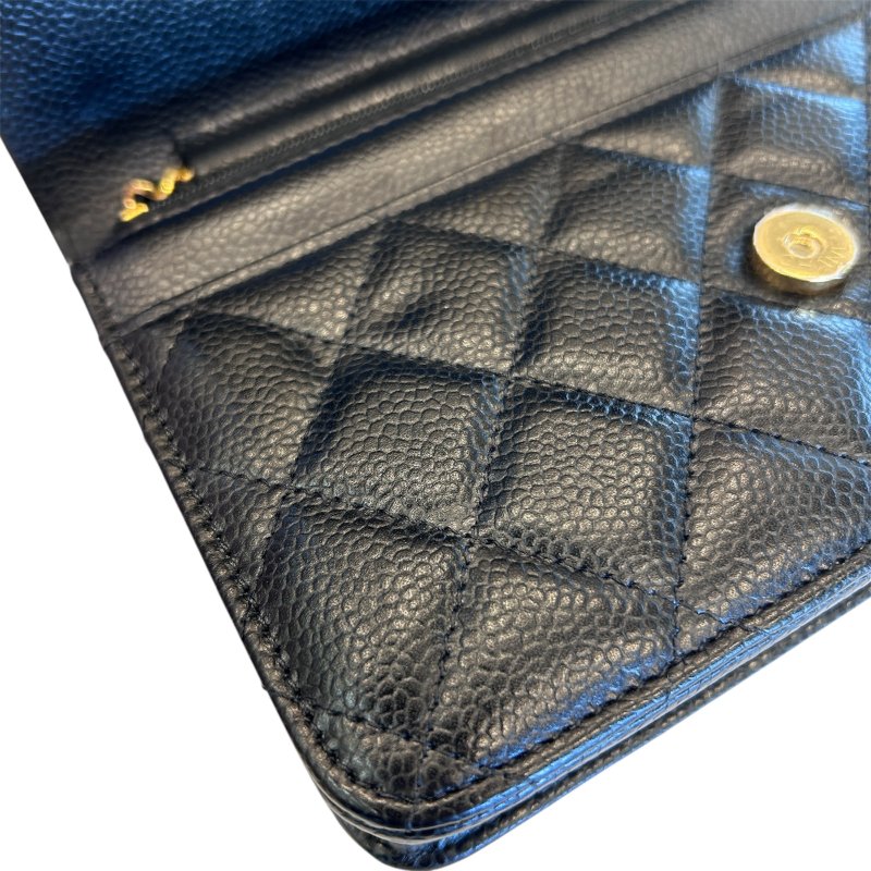 CHANEL黑金荔枝皮WOC鏈包-10