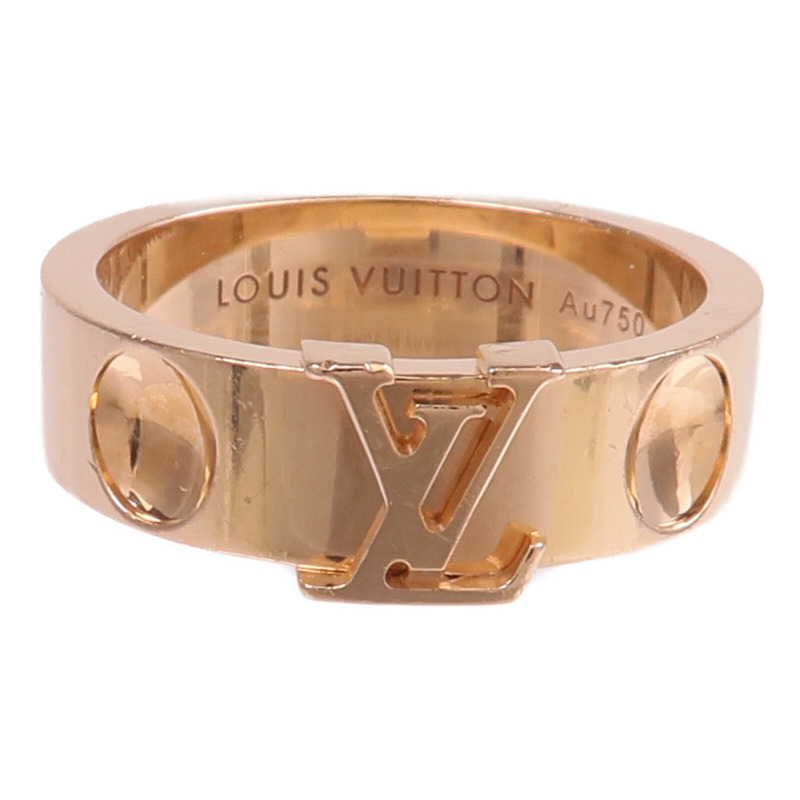 LOUIS VUITTON 18K玫瑰金Empreinte Ring戒指US#5-1