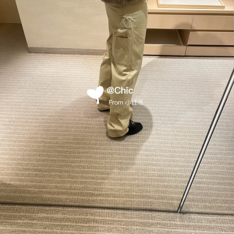 全新真品 現貨 Chanel 26P JENNIE同款 米色 工作褲36號-2
