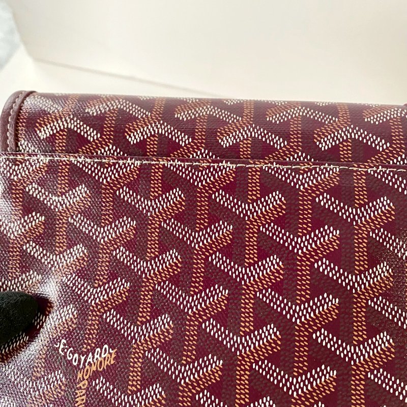 GOYARD Plumet 酒紅色 手工 繪製 斜背 三層 WOC 手拿 信封 小包-3