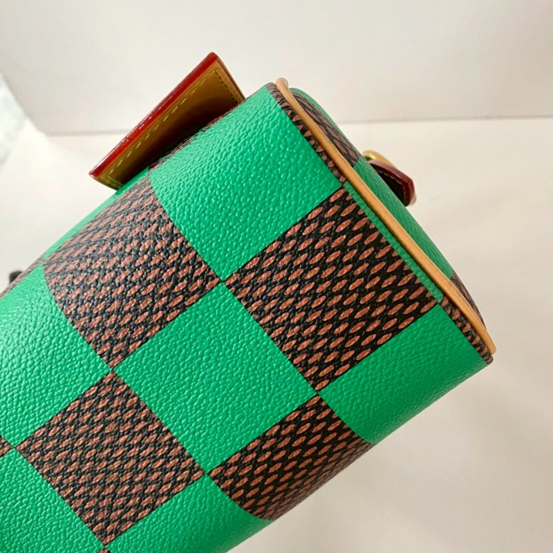 LV Speedy 18 Damier Pop 綠色 斜背 手提 波士頓包 N40534-4