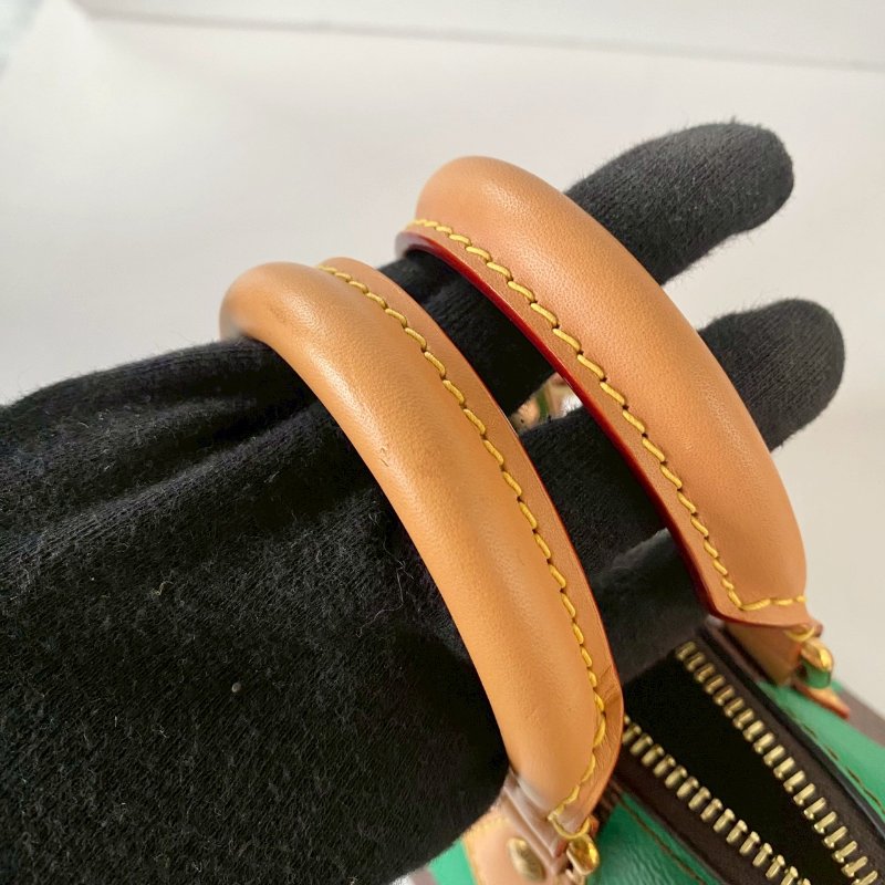 LV Speedy 18 Damier Pop 綠色 斜背 手提 波士頓包 N40534-6