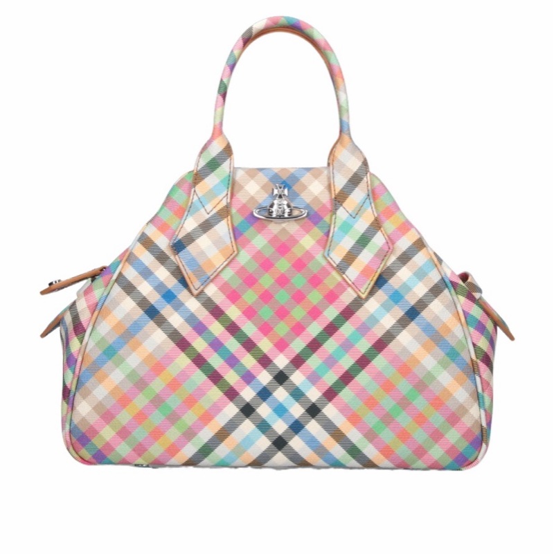Vivienne Westwood 女士 Yasmine 格紋手提包均碼碼21cm*12cm*30cm-0