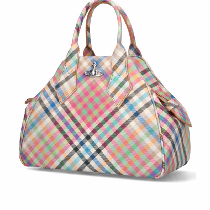 Vivienne Westwood 女士 Yasmine 格紋手提包均碼碼21cm*12cm*30cm-1