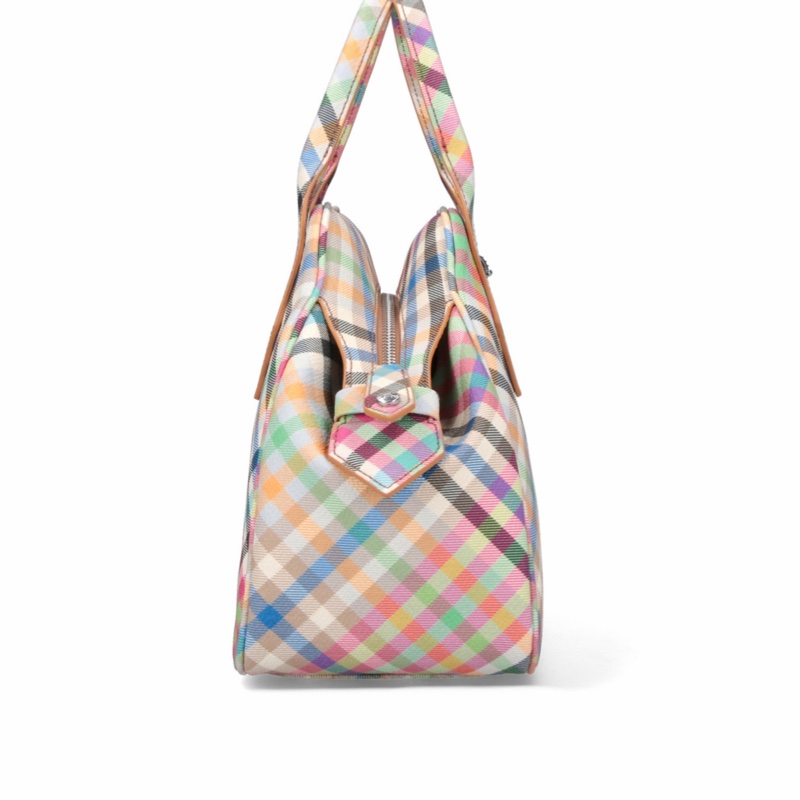 Vivienne Westwood 女士 Yasmine 格紋手提包均碼碼21cm*12cm*30cm-3