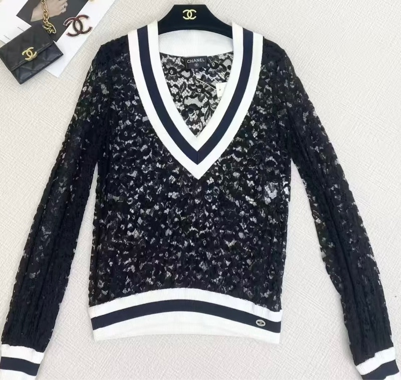 Chanel蕾絲上衣36碼-0