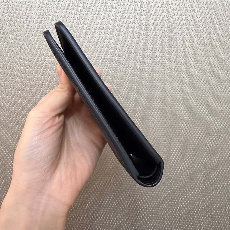 LV 黑灰原花Slender對開短夾M62294-5